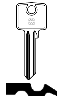 Afbeelding van Silca Cilindersleutel brass KP1