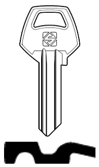 Afbeelding van Silca Cilindersleutel brass LAF1