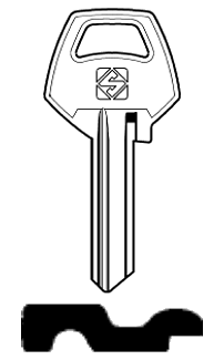 Afbeelding van Silca Cilindersleutel brass LAF2