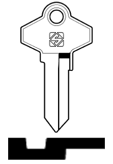 Afbeelding van Silca Cilindersleutel brass LOC1