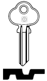 Afbeelding van Silca Cilindersleutel brass LU1