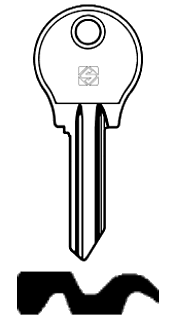 Afbeelding van Silca Cilindersleutel brass MB1