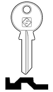 Afbeelding van Silca Cilindersleutel brass MH2