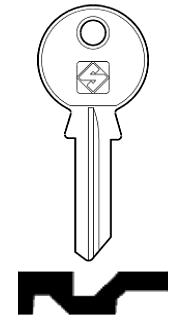 Afbeelding van Silca Cilindersleutel brass MH2R