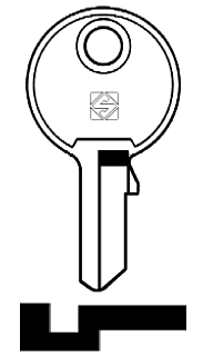 Afbeelding van Silca Cilindersleutel brass MH5