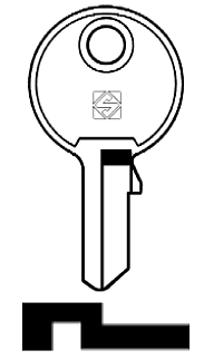 Afbeelding van Silca Cilindersleutel brass MH5R