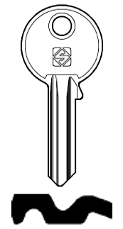 Afbeelding van Silca Cilindersleutel brass MI8