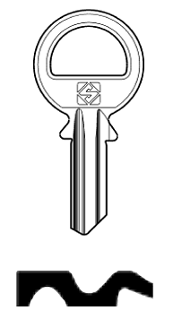 Afbeelding van Silca Cilindersleutel brass MLE2