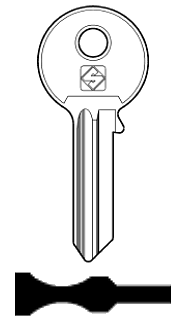 Afbeelding van Silca Cilindersleutel brass MN1