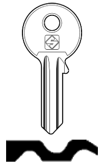 Afbeelding van Silca Cilindersleutel brass MN7