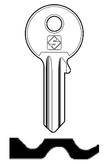 Afbeelding van Silca Cilindersleutel brass MN7R