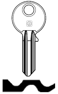 Afbeelding van Silca Cilindersleutel brass MN8R