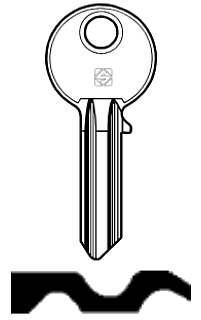 Afbeelding van Silca Cilindersleutel brass MN9