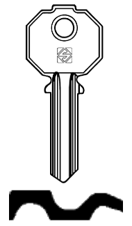 Afbeelding van Silca Cilindersleutel brass NAB1