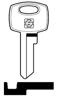 Afbeelding van Silca Cilindersleutel brass NK1