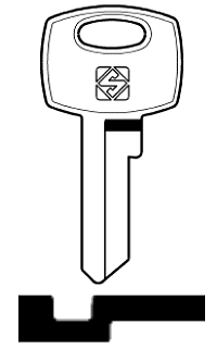 Afbeelding van Silca Cilindersleutel brass NK3