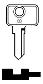 Afbeelding van Silca Cilindersleutel brass NT1R