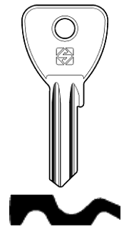 Afbeelding van Silca Cilindersleutel brass OC5