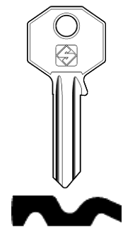 Afbeelding van Silca Cilindersleutel brass OV3