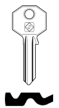 Afbeelding van Silca Cilindersleutel brass OV3R