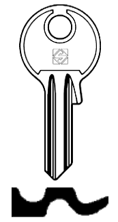 Afbeelding van Silca Cilindersleutel brass PA1R