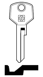 Afbeelding van Silca Cilindersleutel brass PAC4