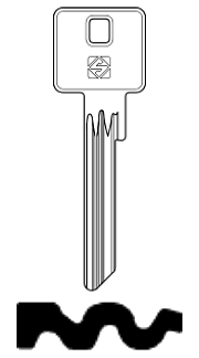 Afbeelding van Silca Cilindersleutel brass PT8