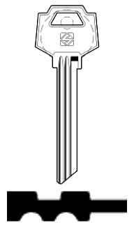 Afbeelding van Silca Cilindersleutel brass RV1