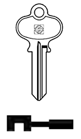 Afbeelding van Silca Cilindersleutel brass RW3