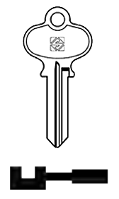 Afbeelding van Silca Cilindersleutel brass RW3R