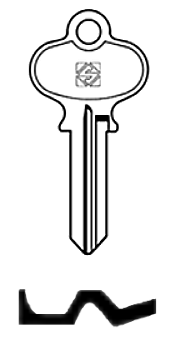 Afbeelding van Silca Cilindersleutel brass RW5R