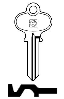 Afbeelding van Silca Cilindersleutel brass RW8R