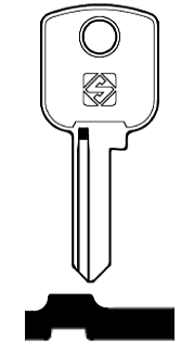 Afbeelding van Silca Cilindersleutel brass SAM12R