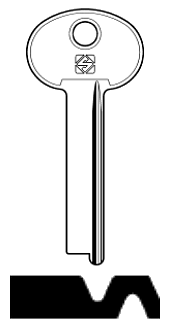 Afbeelding van Silca Cilindersleutel brass SAR1032