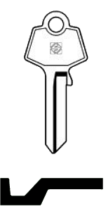 Afbeelding van Silca Cilindersleutel brass SLM1