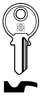 Afbeelding van Silca Cilindersleutel brass SMS1