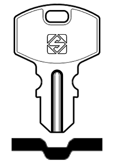 Afbeelding van Silca Cilindersleutel brass SNW2