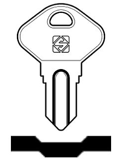 Afbeelding van Silca Cilindersleutel brass SNW3