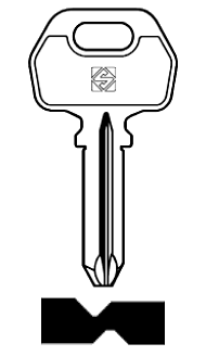 Afbeelding van Silca Cilindersleutel brass SPR2