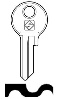 Afbeelding van Silca Cilindersleutel brass SS1