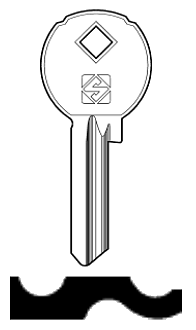 Afbeelding van Silca Cilindersleutel brass SS7R