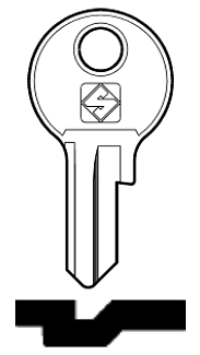 Afbeelding van Silca Cilindersleutel brass SS9