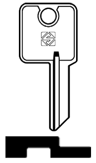 Afbeelding van Silca Cilindersleutel brass SW1R