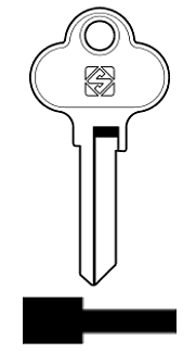 Afbeelding van Silca Cilindersleutel brass SWA10