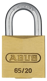 Afbeelding van Abus hangslot 65/20mm messing