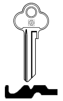 Afbeelding van Silca Cilindersleutel brass SWA4R