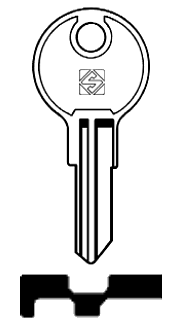 Afbeelding van Silca Cilindersleutel brass SY1