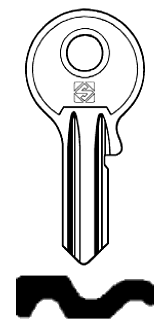 Afbeelding van Silca Cilindersleutel brass TAR10