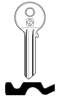 Afbeelding van Silca Cilindersleutel brass TAR11R