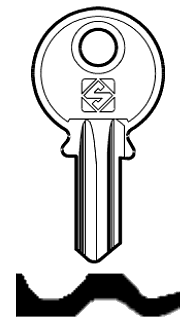 Afbeelding van Silca Cilindersleutel brass TC1R